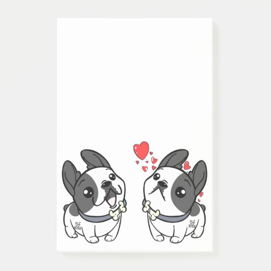 Frenchie Love Post-it® Notes (Voorkant)