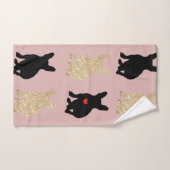 Frenchie Love Silhouette Handdoek (Handdoek)