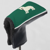 Frenchie Lover Green Golfheadcover (3/4 voorkant)