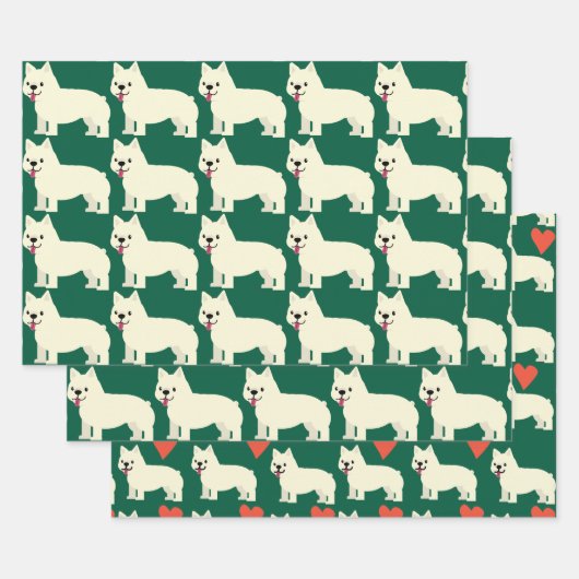 Frenchie Lover Green Inpakpapier Vel (Set)