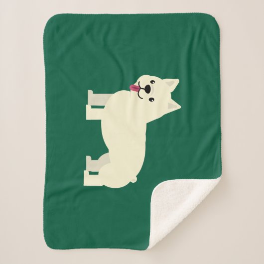 Frenchie Lover Green Sherpa Deken (Voorkant)