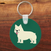 Frenchie Lover Green Sleutelhanger (Achterkant)