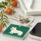 Frenchie Lover Green Sleutelhanger (Voorkant Rechts)
