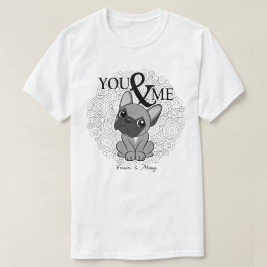 Frenchie Lovers BW T-shirt (Design voorkant)