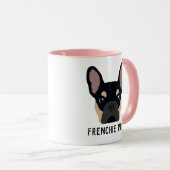 Frenchie Ma Black en Tan French Bulldog Mok (Voorkant rechts)