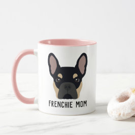 Frenchie Ma Black en Tan French Bulldog Mok