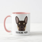 Frenchie Ma Brown en Tan French Bulldog Mok (Links)