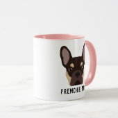 Frenchie Ma Brown en Tan French Bulldog Mok (Voorkant rechts)