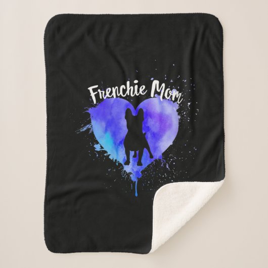 Frenchie Ma French Bulldog Dog mama Fur Mama Sherpa Deken (Voorkant)