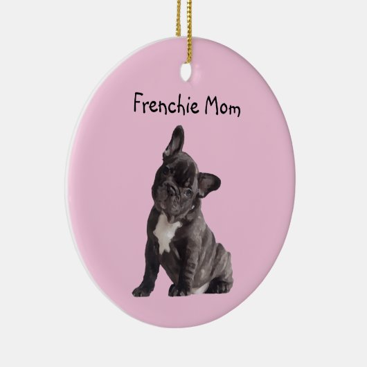 Frenchie Ma French Bulldog Keramisch Ornament (Rechts)