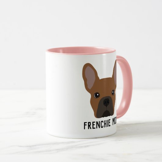 Frenchie Ma Red Fawn Mok Bulldog (Voorkant rechts)