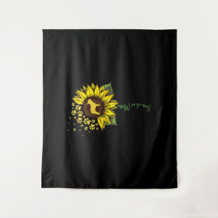Frenchie Ma Sunflower French Bulldog Lover Gift Wandkleed