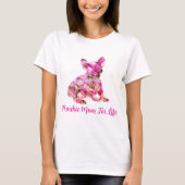Frenchie Ma voor het leven Franse Bulldog Peony T-shirt (Voorkant)