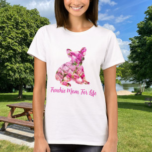 Frenchie Ma voor het leven Franse Bulldog Peony T-shirt