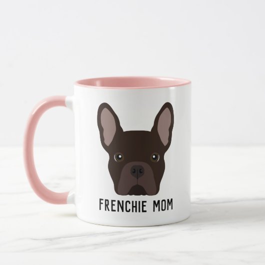 Frenchie mam Brown French Bulldog Mok (Links)