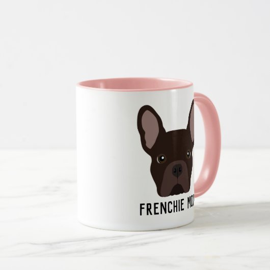 Frenchie mam Brown French Bulldog Mok (Voorkant rechts)