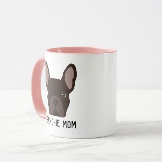 Frenchie mam Brown French Bulldog Mok (Voorkant links)