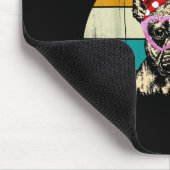Frenchie mam Gift Retro Style Bulldog Muismat (Hoek)