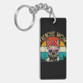 Frenchie mam Gift  Retro Style Bulldog Sleutelhanger (Voorkant Links)
