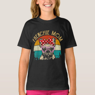 Frenchie mam Gift Retro Style Bulldog T-shirt