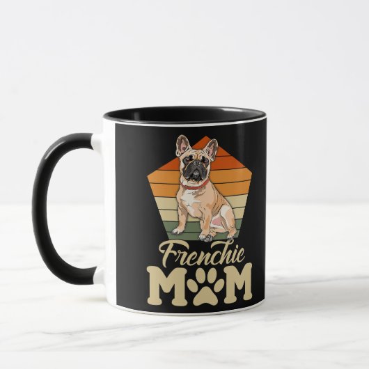 Frenchie mam kletst Franse bulledog voor moeders d Mok (Links)