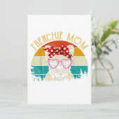 Frenchie mam Lover Gift  Retro Style Aankondiging (Staand voorkant)