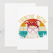 Frenchie mam Lover Gift  Retro Style Aankondiging (Voorkant / Achterkant)