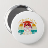 Frenchie mam Lover Gift  Retro Style Ronde Button 4,0 Cm (Voorkant /achterkant)