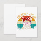 Frenchie mam Lover Gift Retro Style RSVP Kaartje (Voorkant / Achterkant)