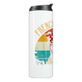 Frenchie mam Lover Gift  Retro Style Thermosbeker (Gedraaid links)