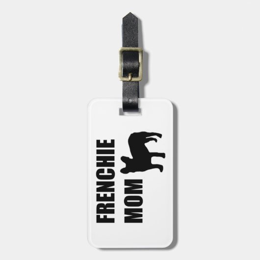 Frenchie mama bagagelabel (Voorkant verticaal)