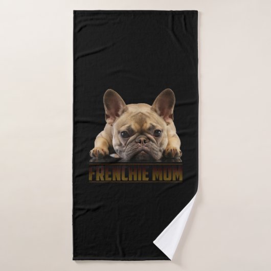 frenchie mama | cadeau van franse stierenhond badhanddoek (Badhanddoek)