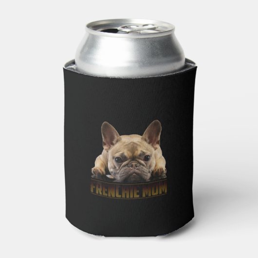 frenchie mama | cadeau van franse stierenhond blikjeskoeler (Blikje Voorkant)