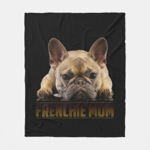frenchie mama   cadeau van franse stierenhond fleece deken