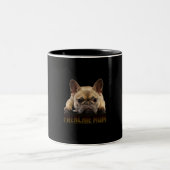 frenchie mama | cadeau van franse stierenhond tweekleurige koffiemok (Center)
