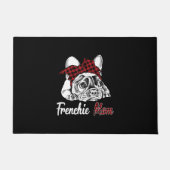 frenchie mama | Franse stierenhond met rood gelid Deurmat (Voorkant)