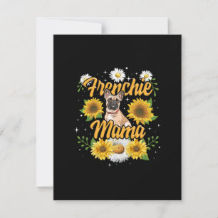 Frenchie Mama French Bulldog Dog Sunflower Bedankkaart