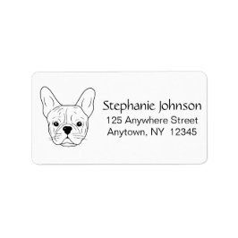 Frenchie Mama French Bulldog Lover White Address Etiket