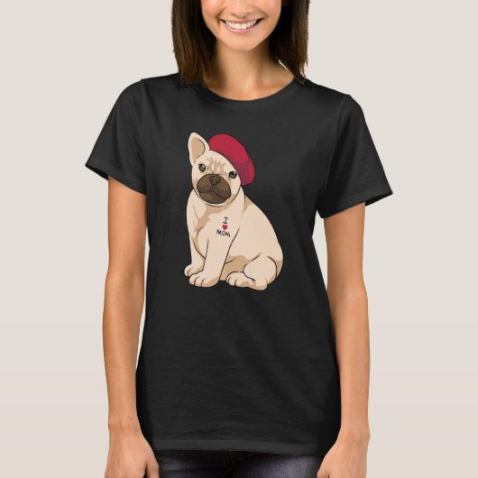 frenchie mama french bulldog mom cute for women t-shirt (Voorkant)