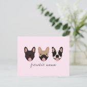 Frenchie Mama French Bulldogs Briefkaart (Staand voorkant)