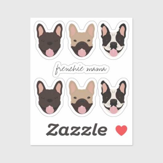 Frenchie Mama French Bulldogs Sticker (Vel)