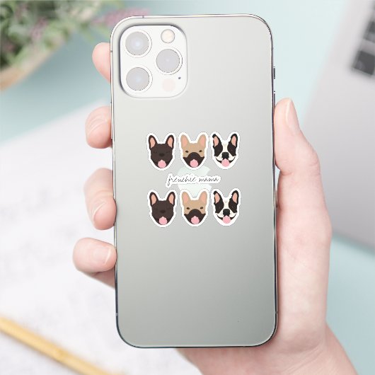 Frenchie Mama French Bulldogs Sticker (Telefoon)