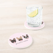 Frenchie Mama French Bulldogs Zandsteen Onderzetter (Zijkant)