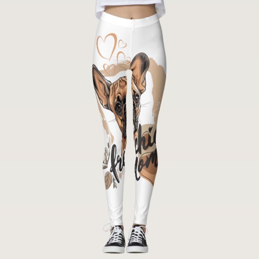 Frenchie mama leggings (Voorkant)