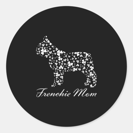 Frenchie mama Shirt Happy St Patrick's Day 2022 Ronde Sticker (Voorkant)
