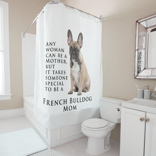 Frenchie mama Shower Curtain Douchegordijn (In situ)