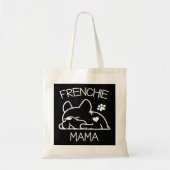 Frenchie Mama T French Bulldog voor vrouwelijke vr Tote Bag (Voorkant)