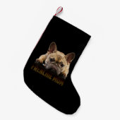 Frenchie Mama T Women French Bulldog Gift Dog Ma Kleine Kerstsok (Voorkant (Hangend))