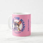 Frenchie mama tijdperk Grappige quote  roze tekst Koffiemok (Voorkant links)