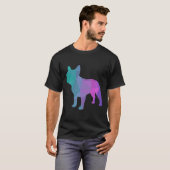Frenchie Mannen French Bulldog Poly Design T-shirt (Voorkant volledig)